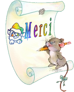 Gif animé merci parchemin et souris